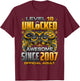 Level 18 Unlocked Awesome Since 2007 18th Birthday Gaming T-Shirt - T-Shirt | Maroon