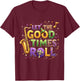 Retro Let the Good Times Roll Mardi Gras Party Lovers T-Shirt - T-Shirt | Maroon