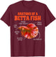 Betta Fish Fishkeeper Aquarium Anatomy Of A Betta Fish T-Shirt - T-Shirt | Maroon