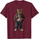 Thug Gangster Life Cat For Hip Hop Fans Meme and Cat lovers T-Shirt - T-Shirt | Maroon
