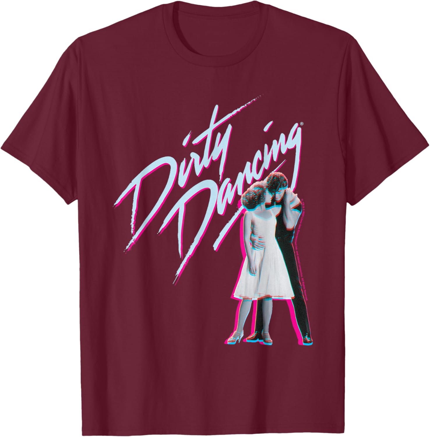Dirty Dancing Classic Film Poster Art T-Shirt - T-Shirt | Maroon