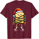 Cute Loaf Bread Baking Bread Baker Christmas Hat Xmas T-Shirt - T-Shirt | Maroon
