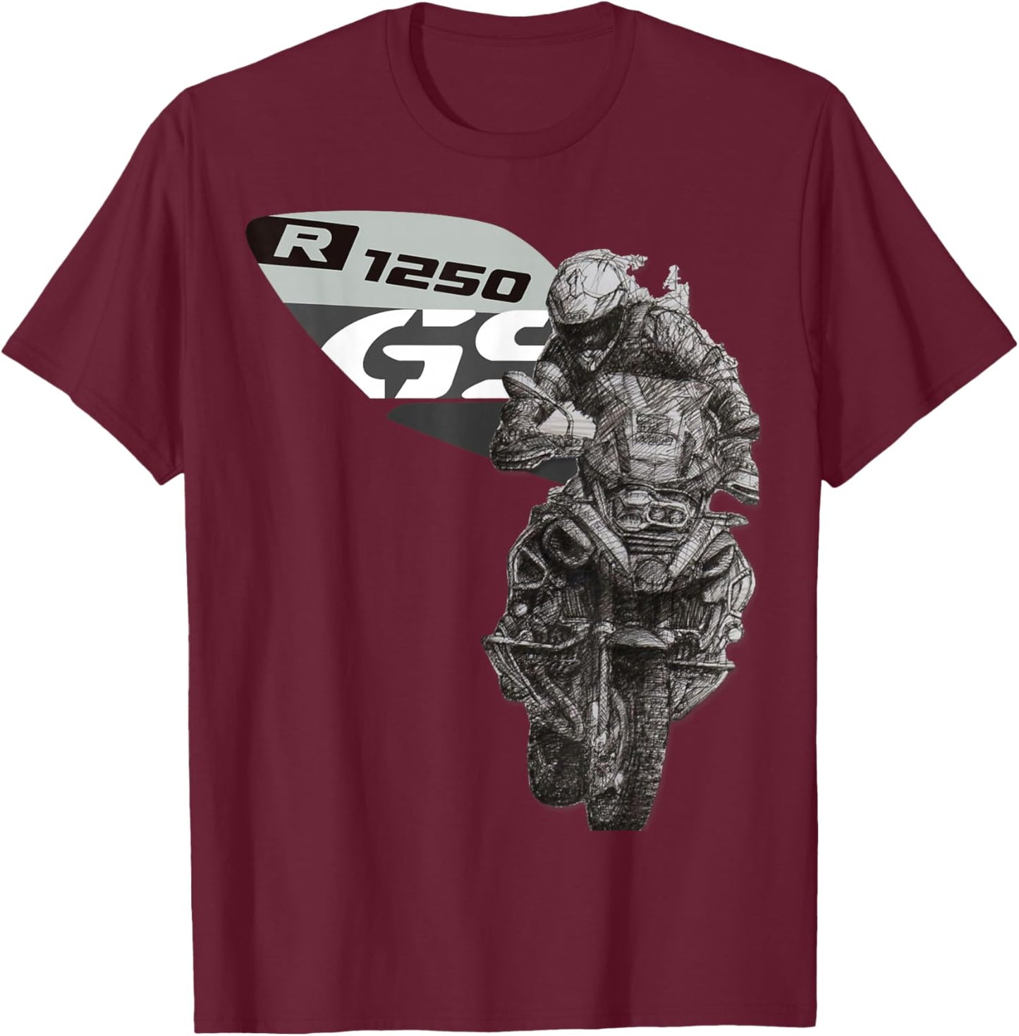 R 1250 GS Adventure Bike Motorcycle T-Shirt - T-Shirt | Maroon