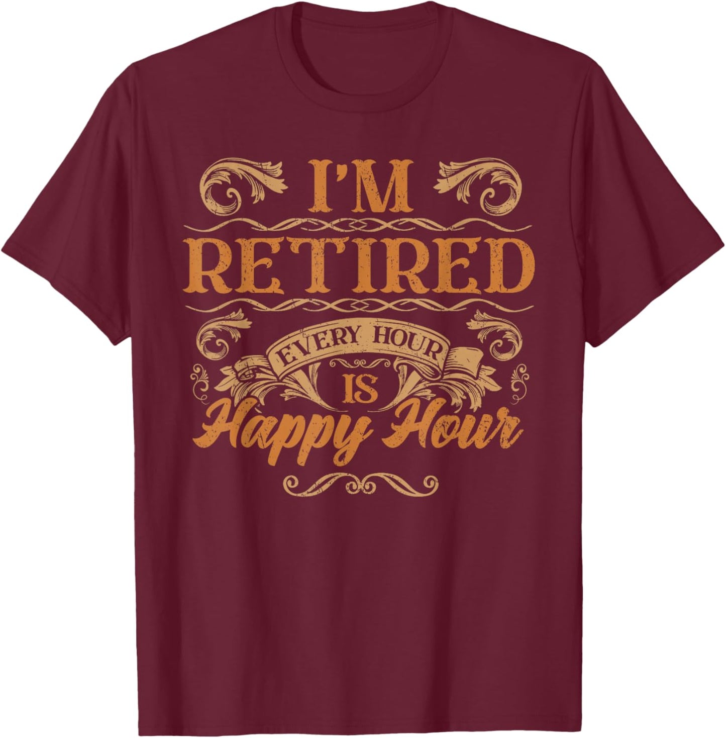 Funny Retired Men Women, Humor Retro Vintage Retirement 2025 T-Shirt - T-Shirt | Maroon