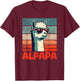 Alpapa Father's Day Best Dad Alpaca T-Shirt - T-Shirt | Maroon