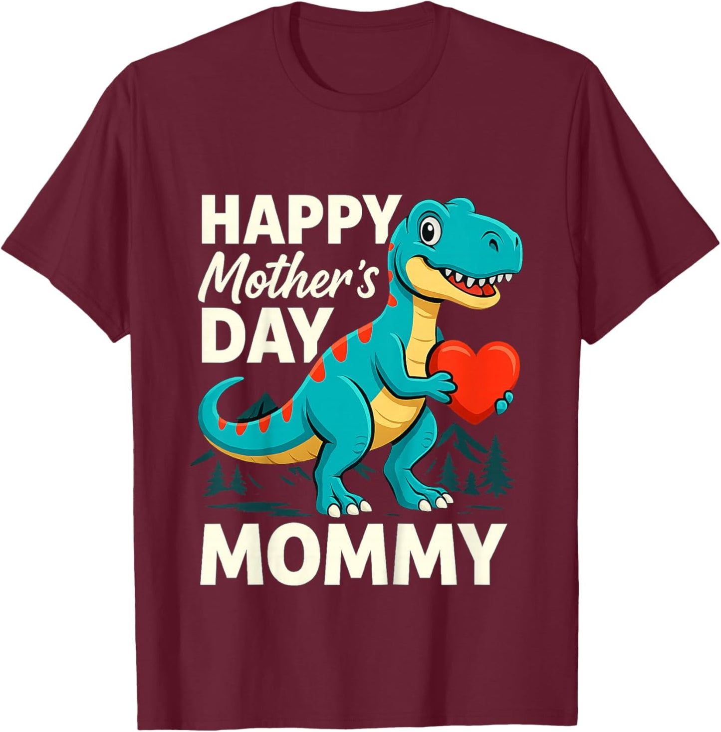 Alles Gute zum Muttertag Mama Dino Sohn für Mama Trex Kleinkind Junge T-Shirt - T-Shirt | Maroon