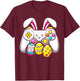Gamer Easter Bunny Controller Cute Easter Eggs Kids T-Shirt - T-Shirt | Maroon