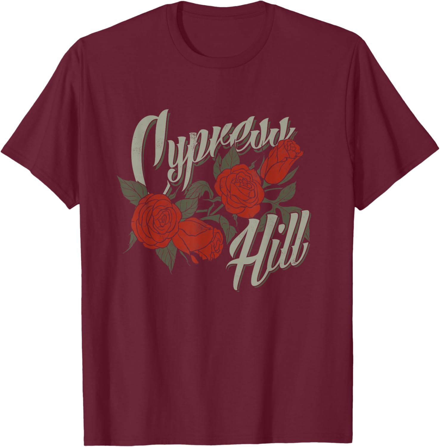 Cypress Hill Rose T-Shirt - T-Shirt | Maroon