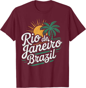 Rio de Janeiro Brazil Travel Vacation Souvenirs T-Shirt - T-Shirt | Maroon