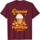 Pumpkin Spice Latte Fall Season Queen of Pumpkin Spice T-Shirt - T-Shirt | Maroon