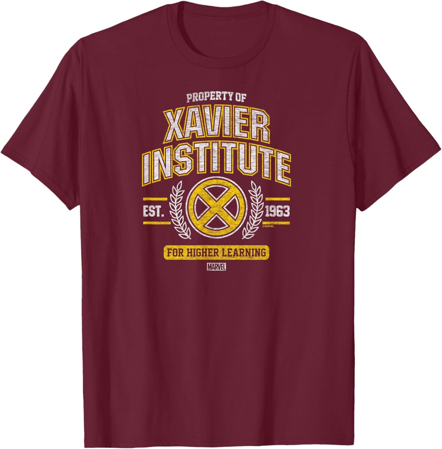 X-Men - Property Of Xavier Institute T-Shirt - T-Shirt | Maroon