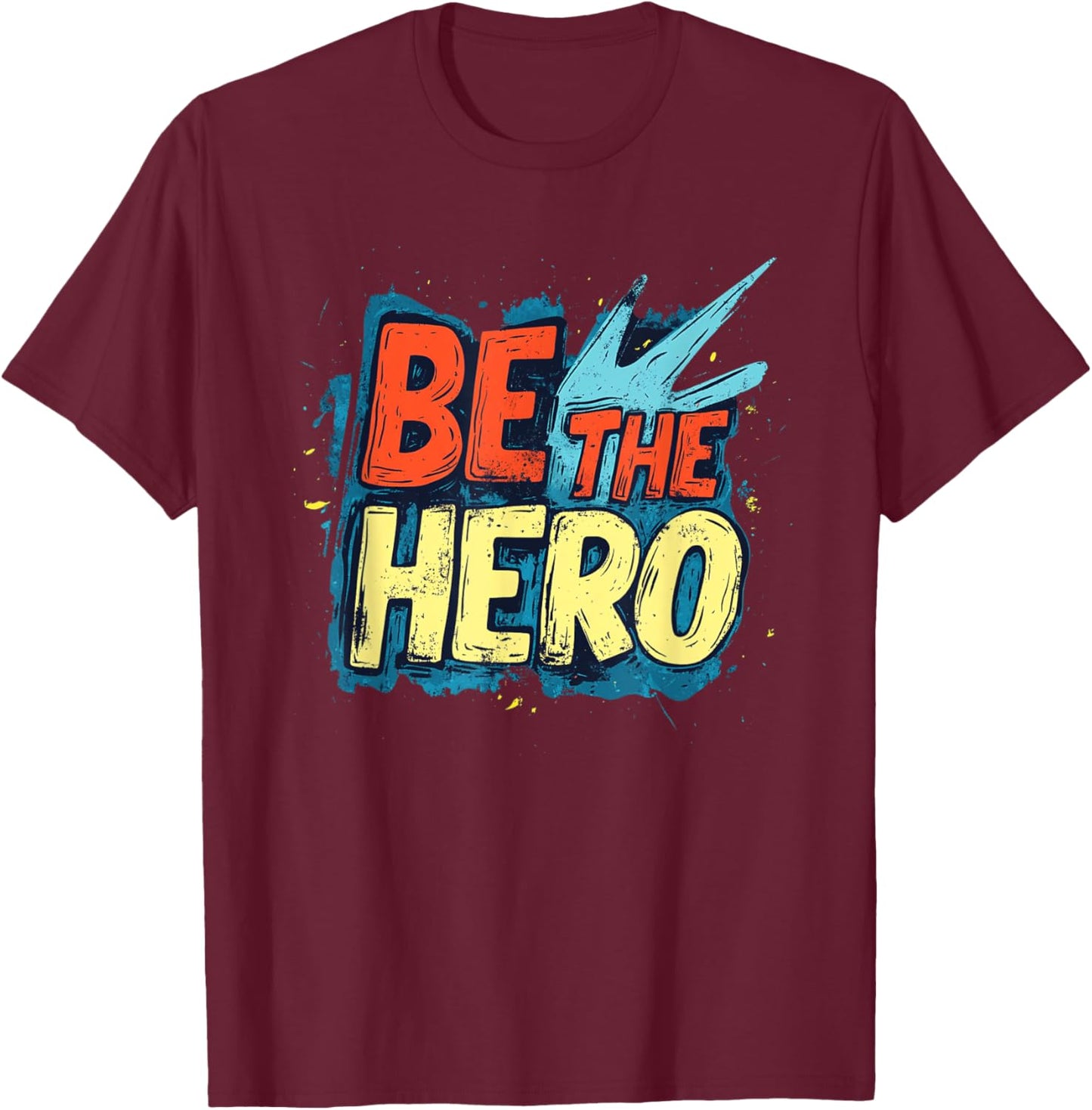 Cool Be the Hero Emblem Costume T-Shirt - T-Shirt | Maroon