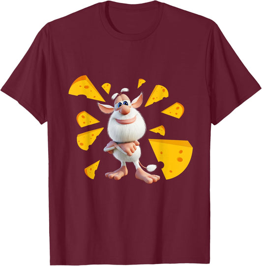 Cheese Target Booba , Black, S T-Shirt - T-Shirt | Maroon
