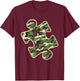 Autism Awareness Camo Puzzle Piece Vintage Camouflage Boys T-Shirt - T-Shirt | Maroon