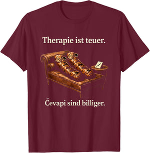 Lustiges Cevapcici Motiv - Balkan Food Grillen Spruch T-Shirt - T-Shirt | Maroon