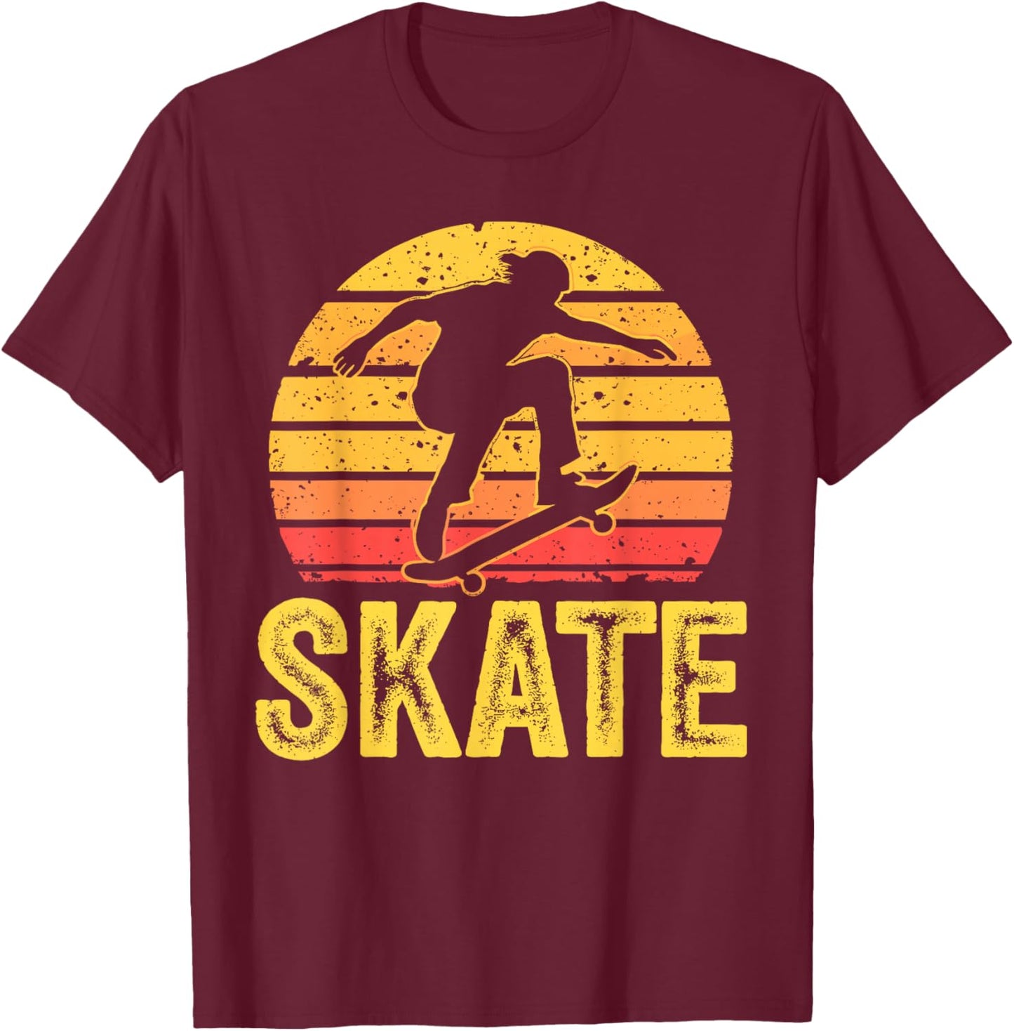 Cool Skateboard Art Women Skateboarding Skateboarder T-Shirt - T-Shirt | Maroon