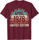 50 Year Old Vintage April 1976 Retro 50th Birthday Men Women T-Shirt - T-Shirt | Maroon