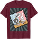 Cute Retro Kawaii Anime Funny Cat Bunny Ramen Comic Strip T-Shirt - T-Shirt | Maroon