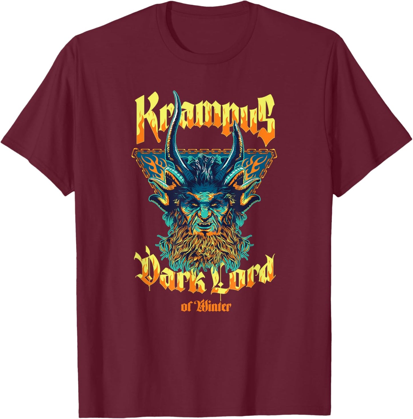 Red One - Krampus Dark Lord of Winter T-Shirt - T-Shirt | Maroon