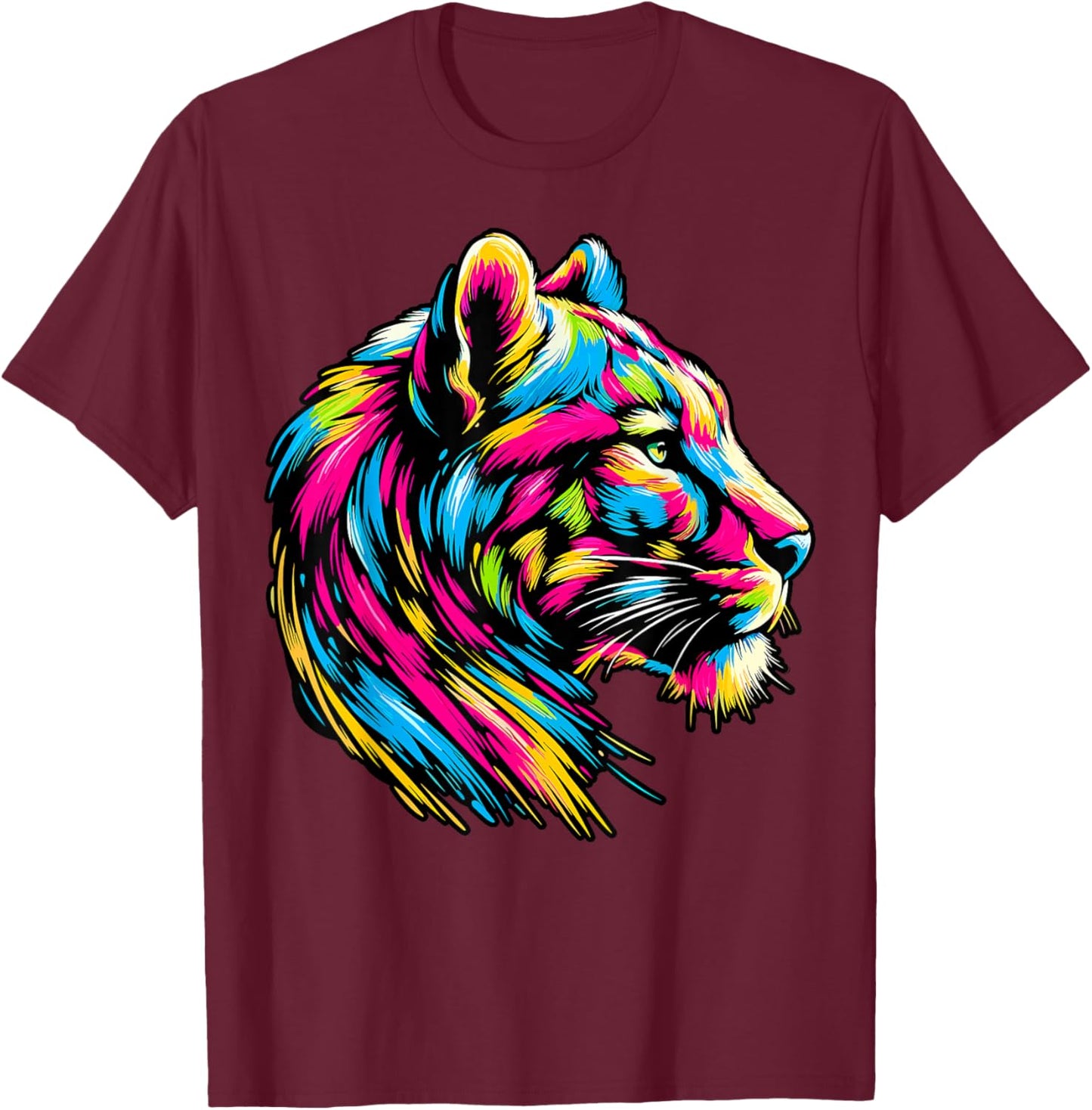 Colorful Puma T-Shirt - T-Shirt | Maroon
