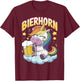 Bier Mallorca Party Outfit Biertrinker Bierhorn Einhorn T-Shirt - T-Shirt | Maroon