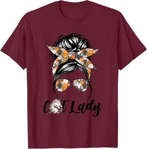 Cat lady, Crazy cat lady T-Shirt - T-Shirt | Maroon