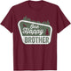 One Happy Brother Matching Family Birthday Party Camping T-Shirt - T-Shirt | Maroon