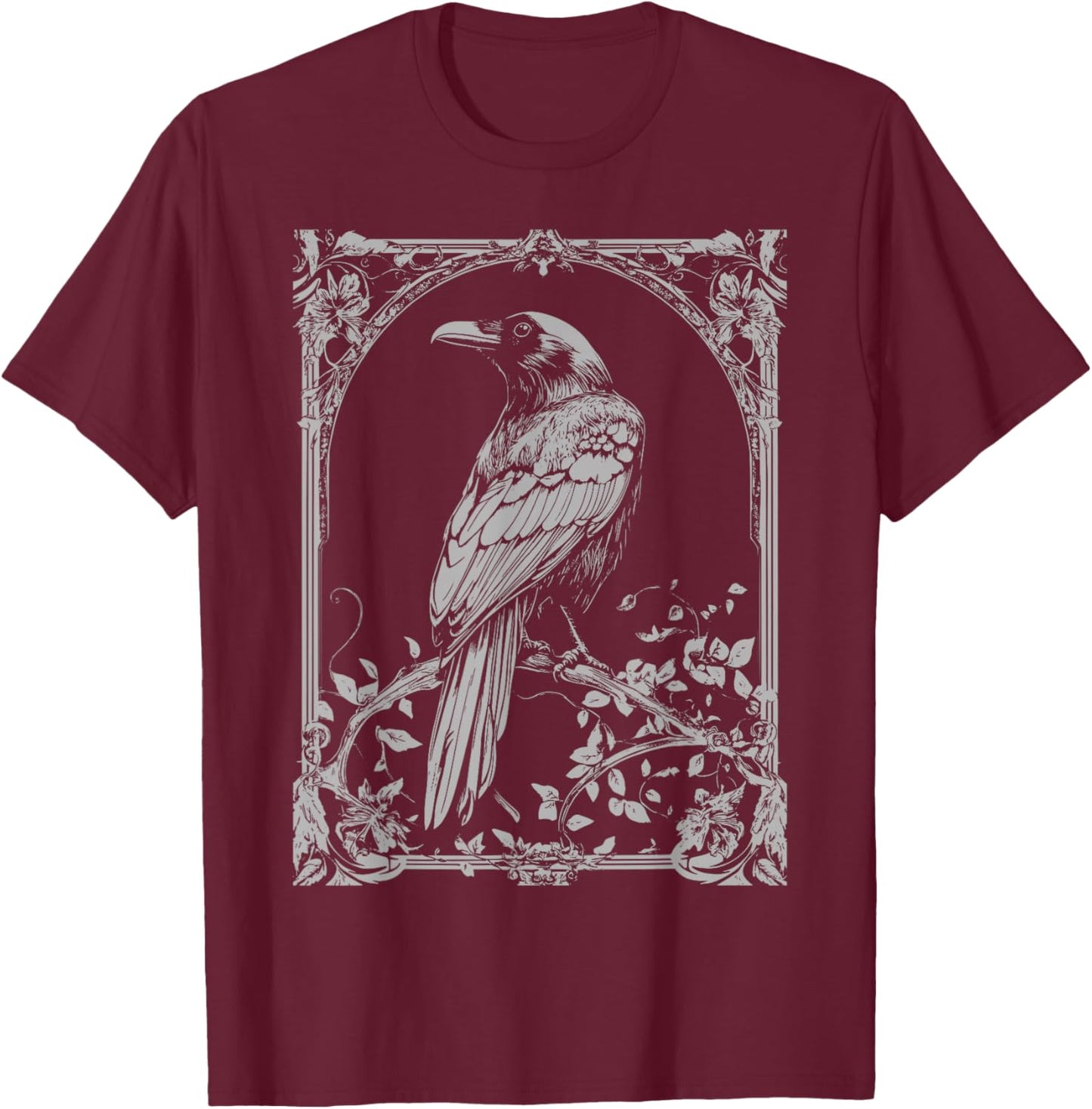 Raven Crow T-Shirt - T-Shirt | Maroon