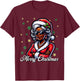 Mrs Santa African American Merry Christmas Melanin Queen T-Shirt - T-Shirt | Maroon