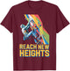 Climber Reaching New Heights for Adventure Lovers T-Shirt - T-Shirt | Maroon