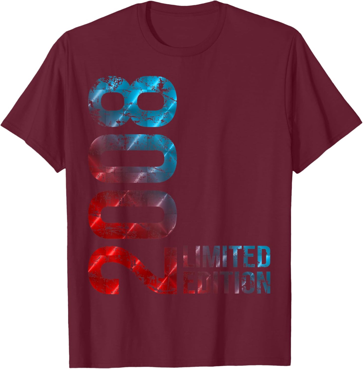 18th Birthday Man Woman 18 Years 2008 T-Shirt - T-Shirt | Maroon