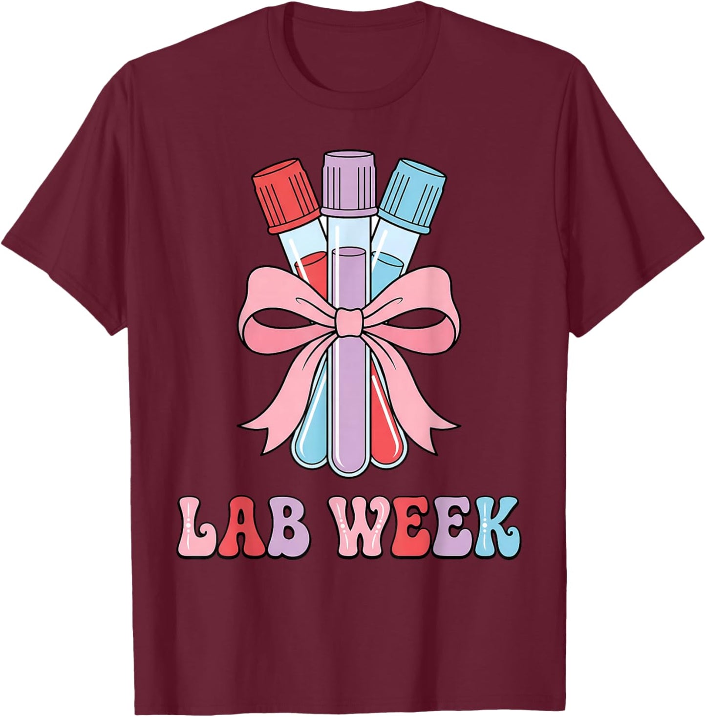 Phlebotomist Lab Squad Lab Week 2026 Phlebotomy T-Shirt - T-Shirt | Maroon