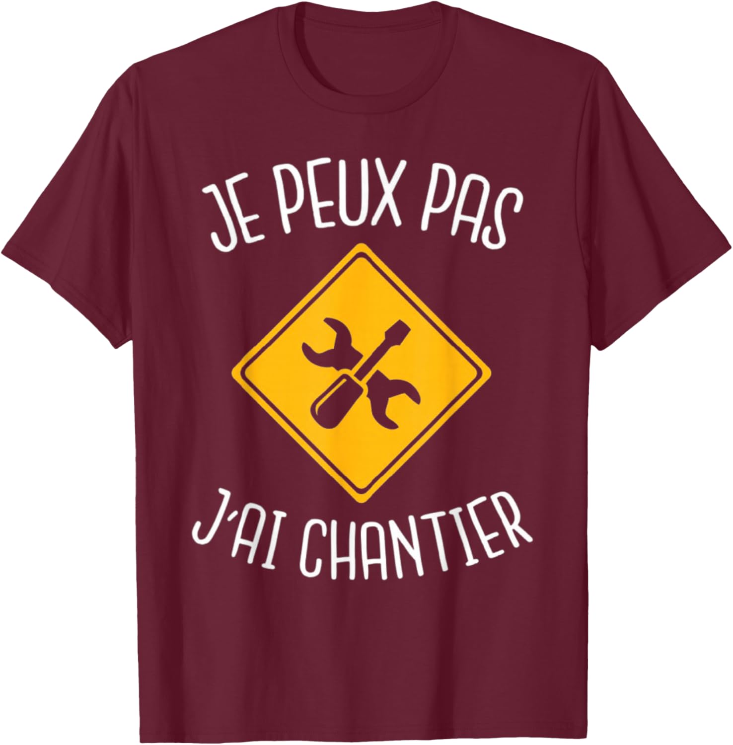Construction Manager Works DIY Gift T-Shirt - T-Shirt | Maroon