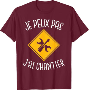 Construction Manager Works DIY Gift T-Shirt - T-Shirt | Maroon