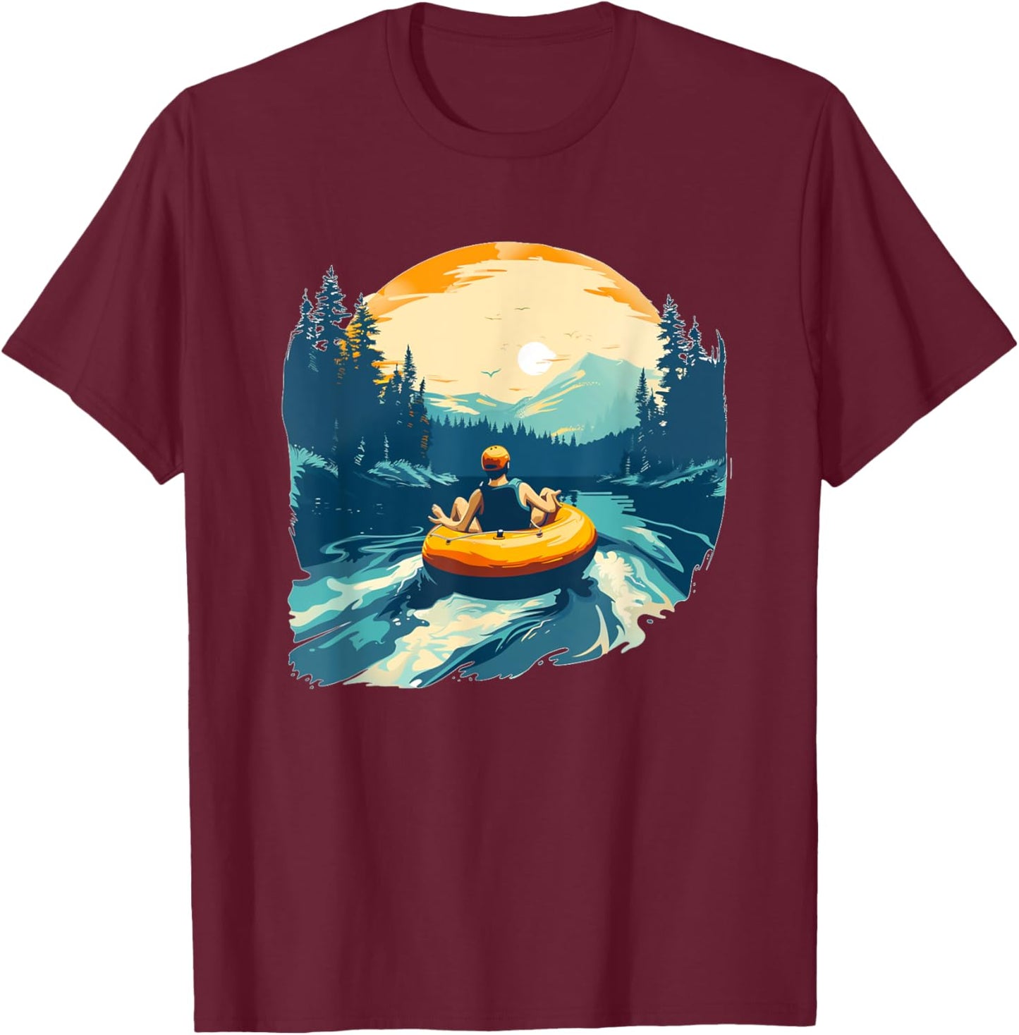 Pretty cool River tubing Costume for Kids and Adults T-Shirt - T-Shirt | Maroon