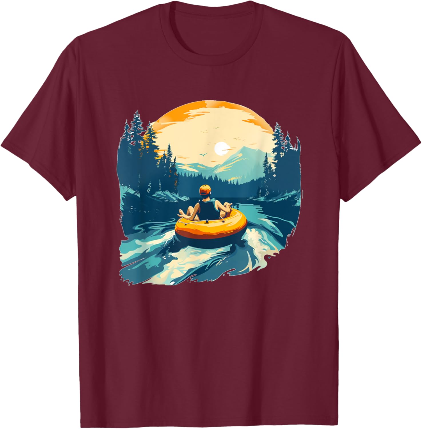 Pretty cool River tubing Costume for Kids and Adults T-Shirt - T-Shirt | Maroon