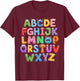 Monster ABC Cute Alphabet Halloween Teacher Costume Kids T-Shirt - T-Shirt | Maroon