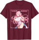 Waifu Sexy Anime Girl Horns Japanese Retro Art T-Shirt - T-Shirt | Maroon