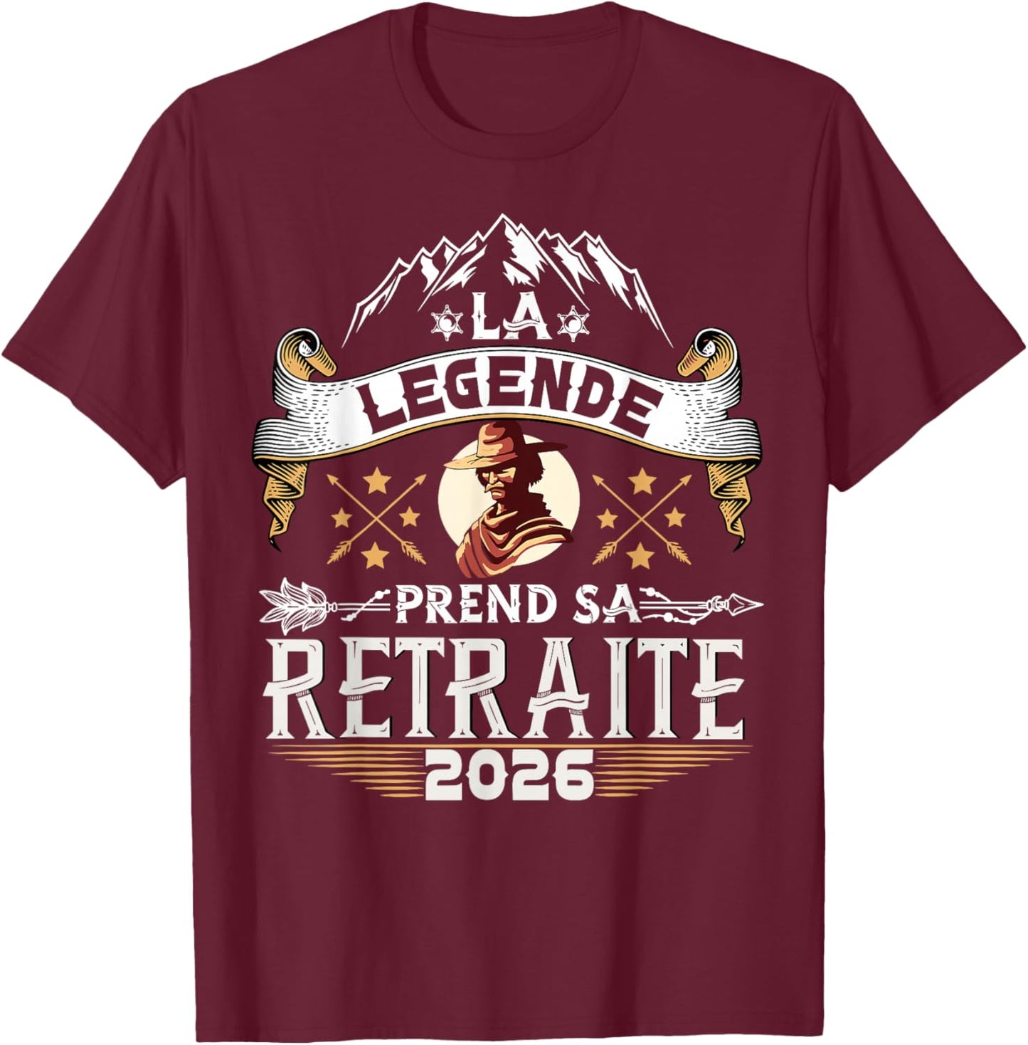 La Légende Prend Sa Retraite 2026 Homme Humour Humoristique T-Shirt - T-Shirt | Maroon