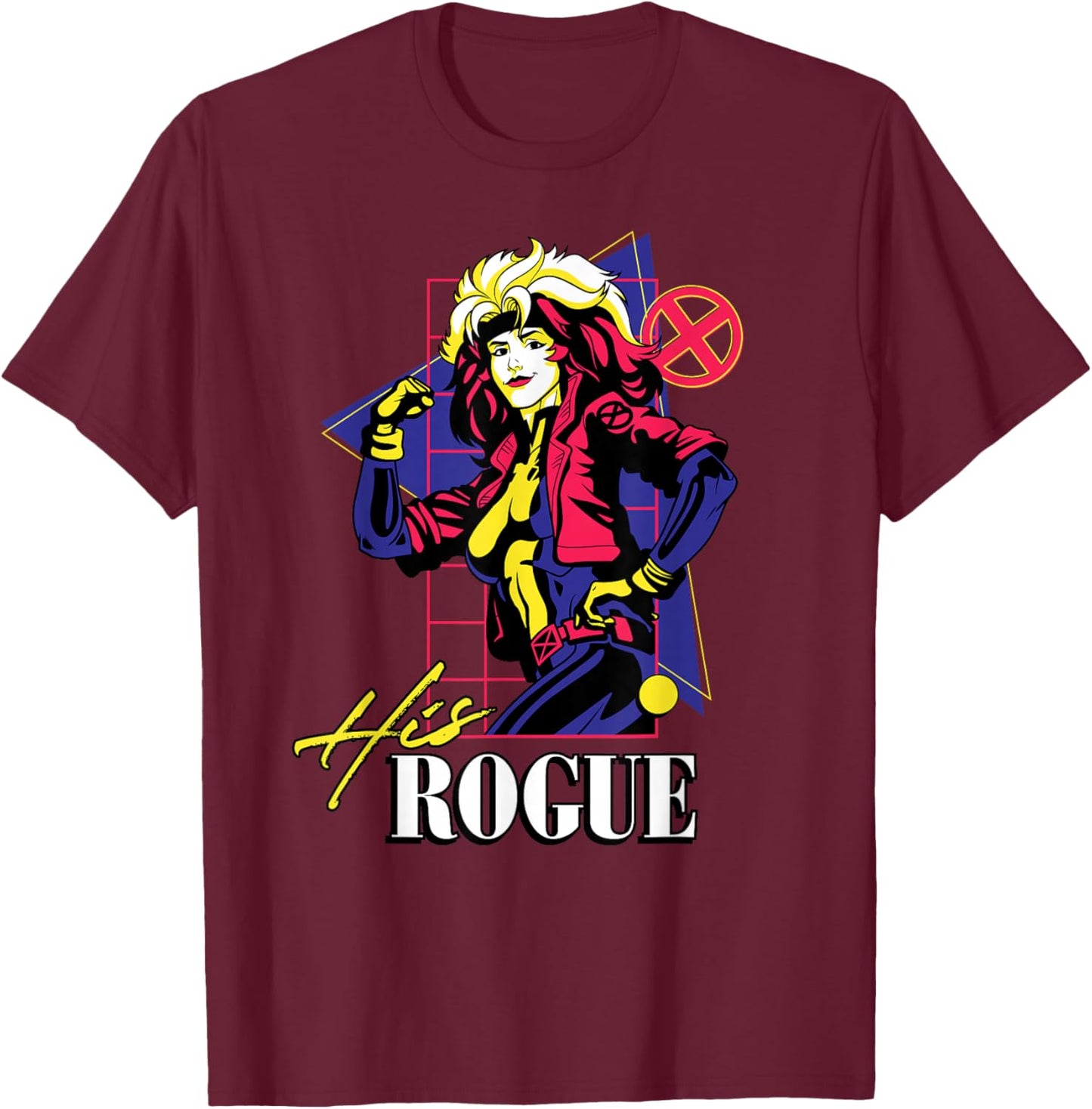 Marvel Super Heroes X-Men Couples Matching His Rogue T-Shirt - T-Shirt | Maroon
