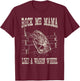 Vintage Retro Rock Music Me Mama Like A Wagon Wheel C T-Shirt - T-Shirt | Maroon
