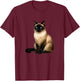 Siamese Cat Beautiful Siamese Cat Breed T-Shirt - T-Shirt | Maroon