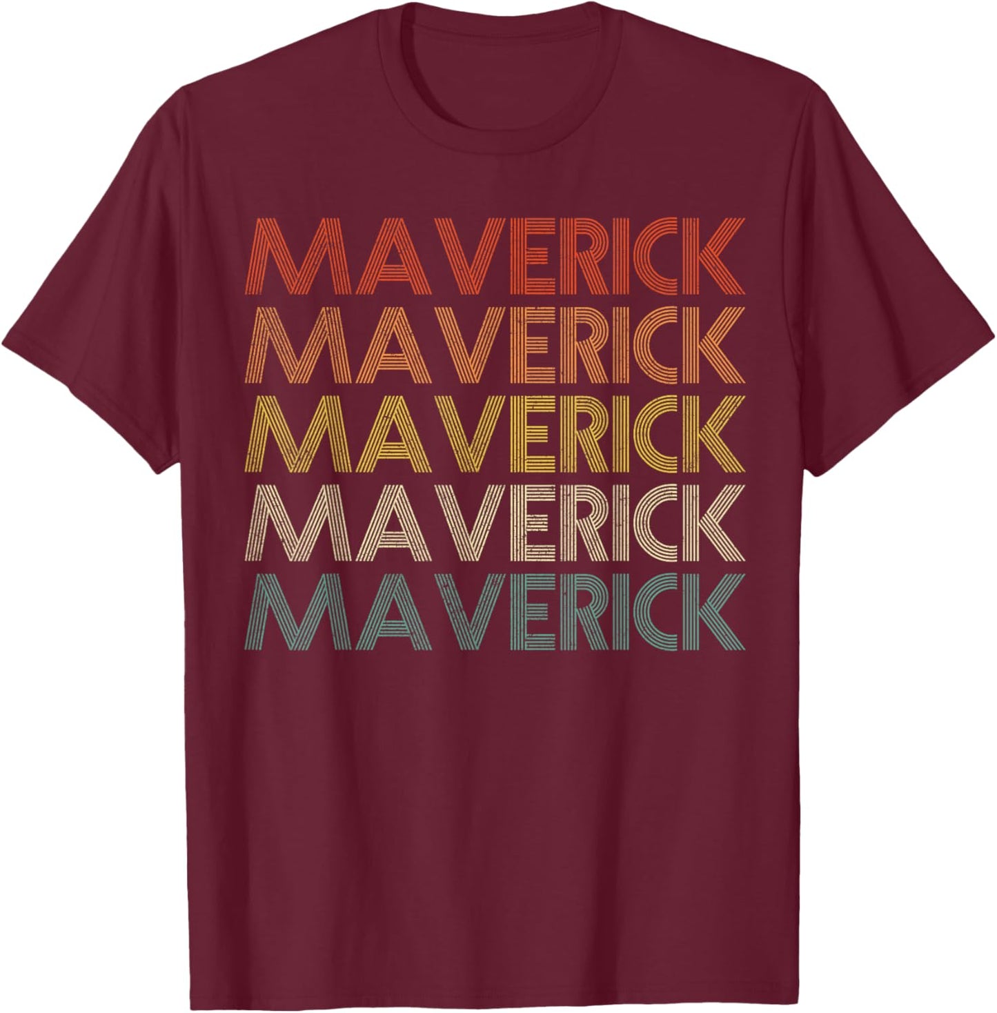 Maverick Retro Vintage T-Shirt - T-Shirt | Maroon