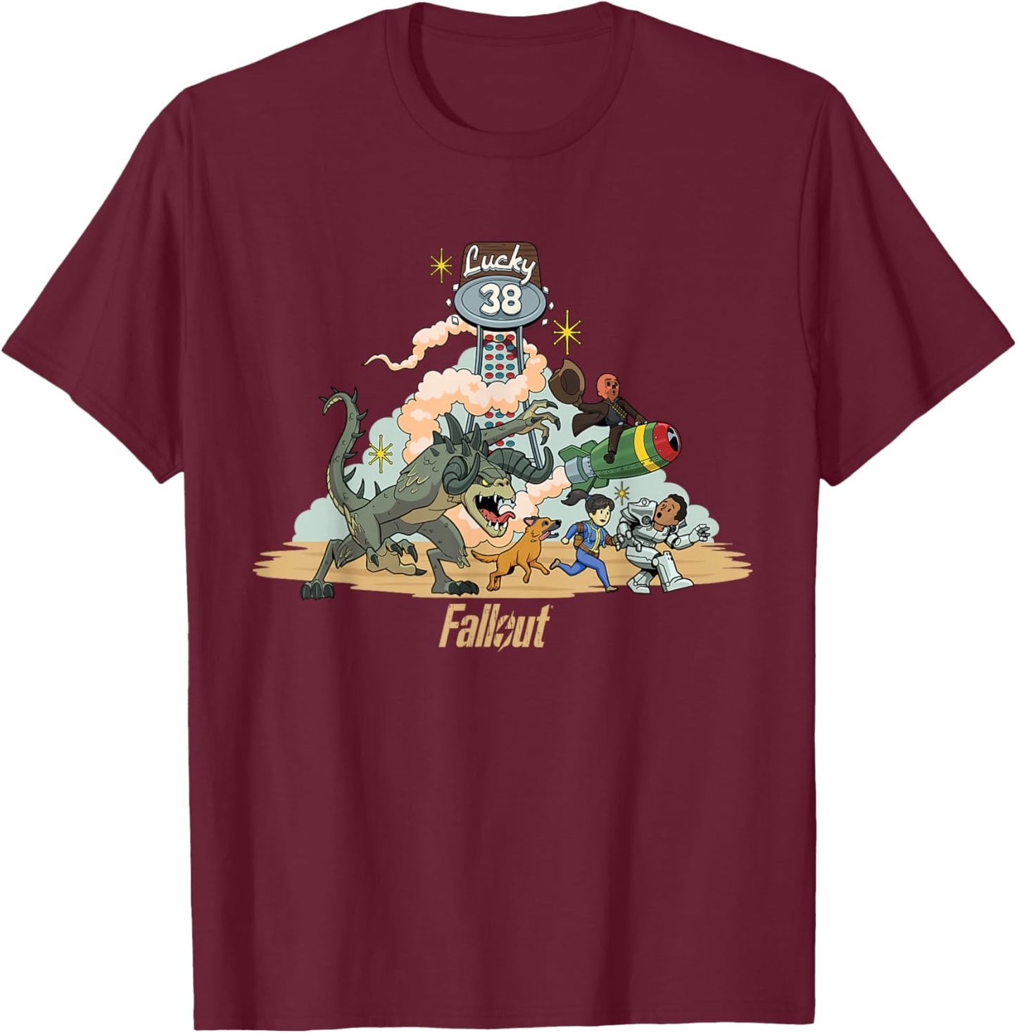 Fallout - New Vegas T-Shirt - T-Shirt | Maroon