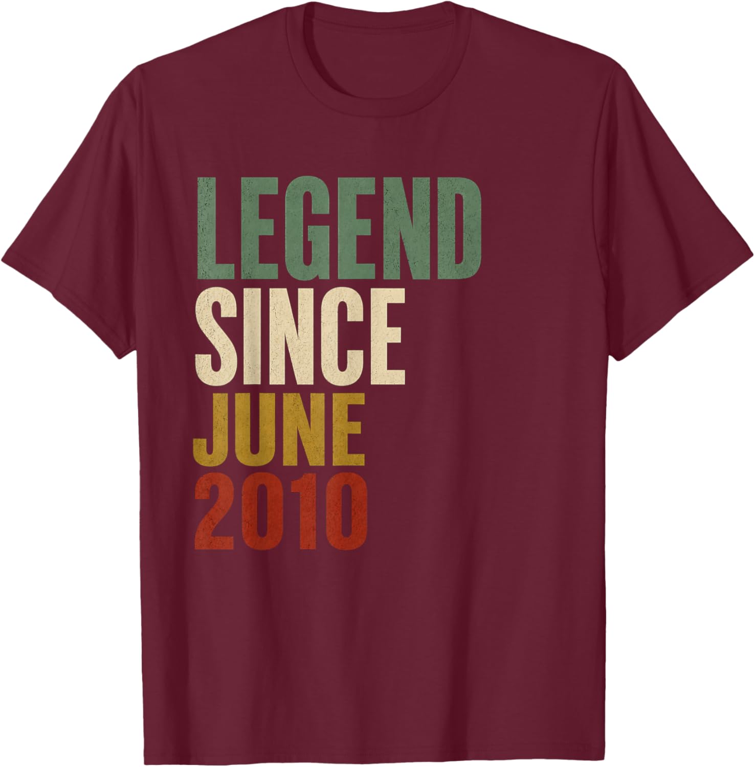 16 Years Old Legend Since May 2010 16th Birthday Gifts T-Shirt - T-Shirt | Maroon