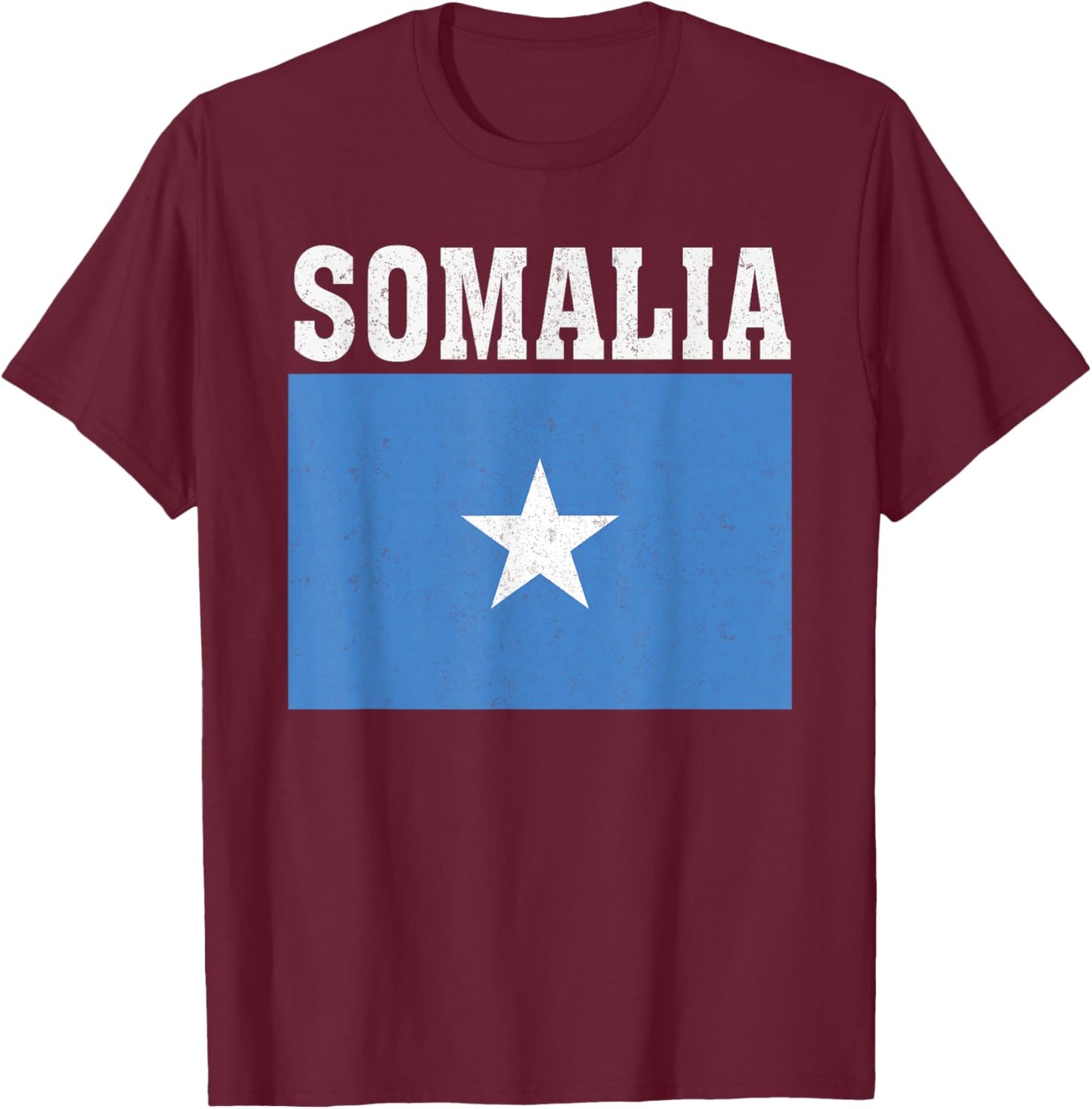Somalia Flag Patriotic National Roots Souvenir T-Shirt - T-Shirt | Maroon