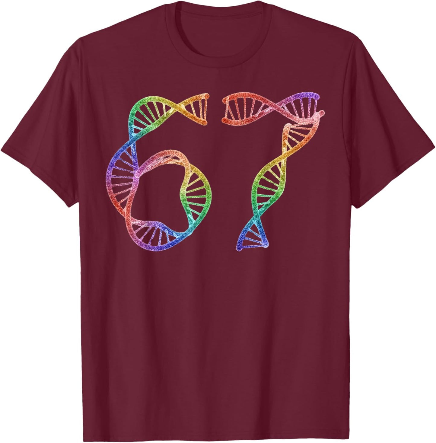 67 Funny Number Meme DNA Replication Molecular Biology Humor T-Shirt - T-Shirt | Maroon