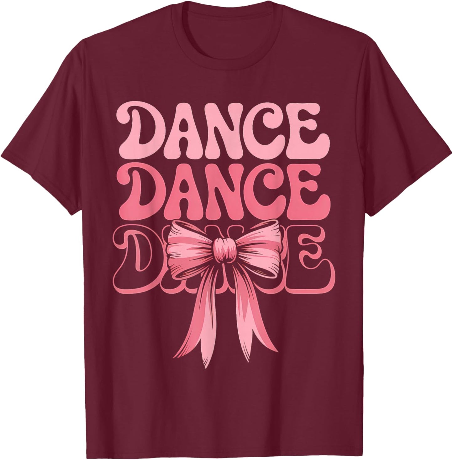 Bow Cute T-Shirt - T-Shirt | Maroon