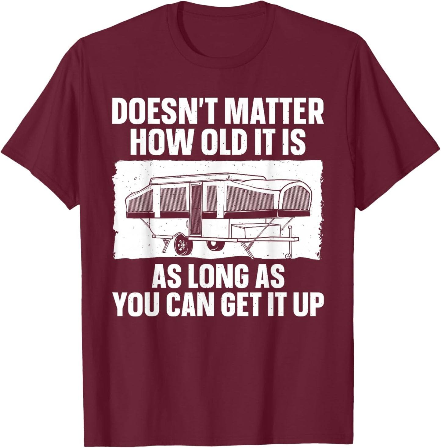 Best Pop Up Camper Art Women Pop Up Trailer Camping T-Shirt - T-Shirt | Maroon