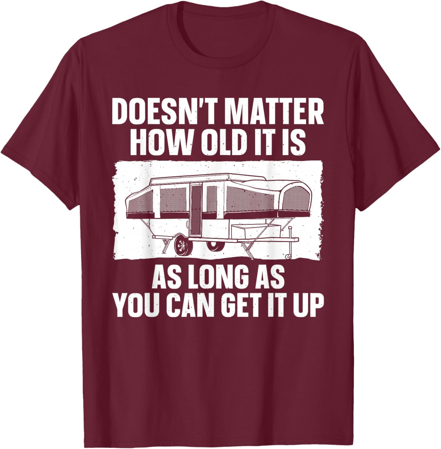 Best Pop Up Camper Art Women Pop Up Trailer Camping T-Shirt - T-Shirt | Maroon